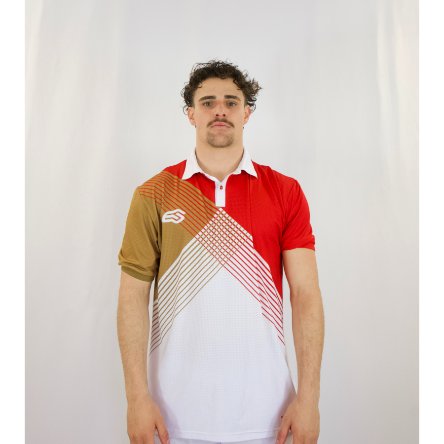 Polo de tennis élasthanne microperforé