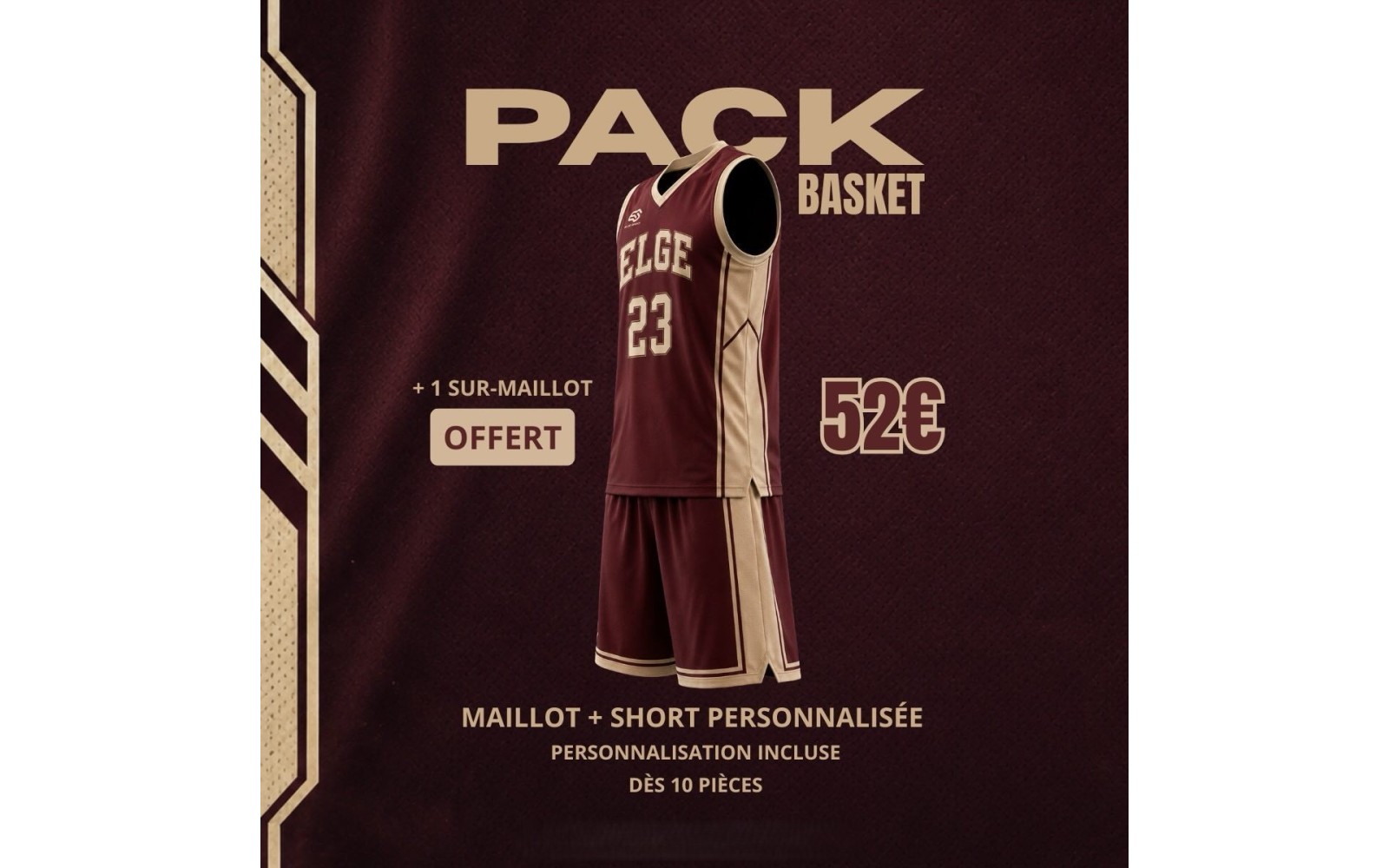 Pack maillot/short + Surmaillot offert
