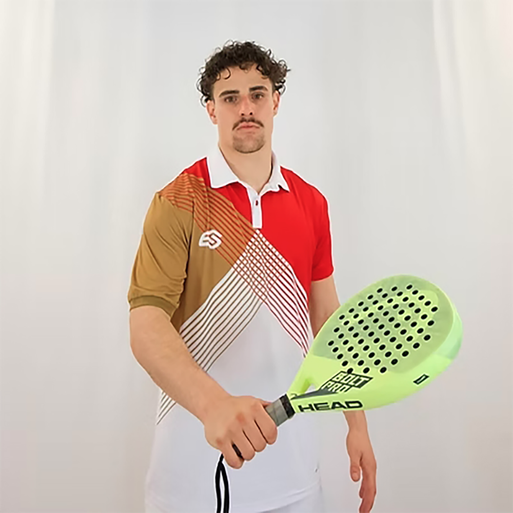 Paolo-polo de tennis élasthanne micro-perforé