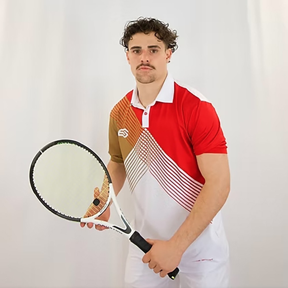 Paolo-polo de tennis élasthanne micro-perforé